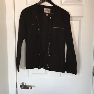 Linen Cotton Blend Jacket - Size XS